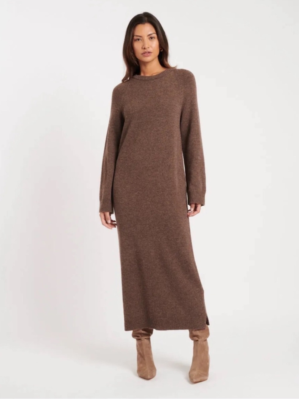 J Crew Dress XS Wool Brown